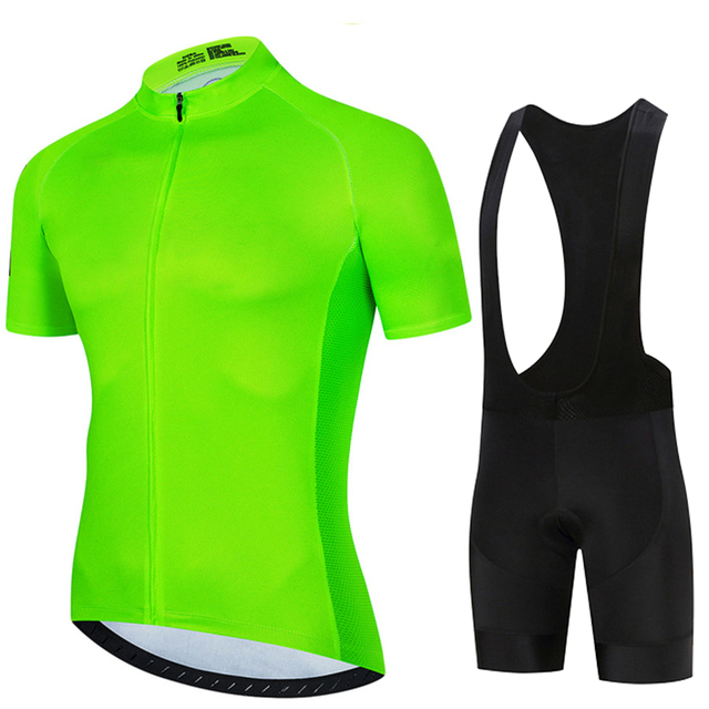 Mountain Biking Uniform - Maillot de Cyclisme Vert Fluorescent pour
