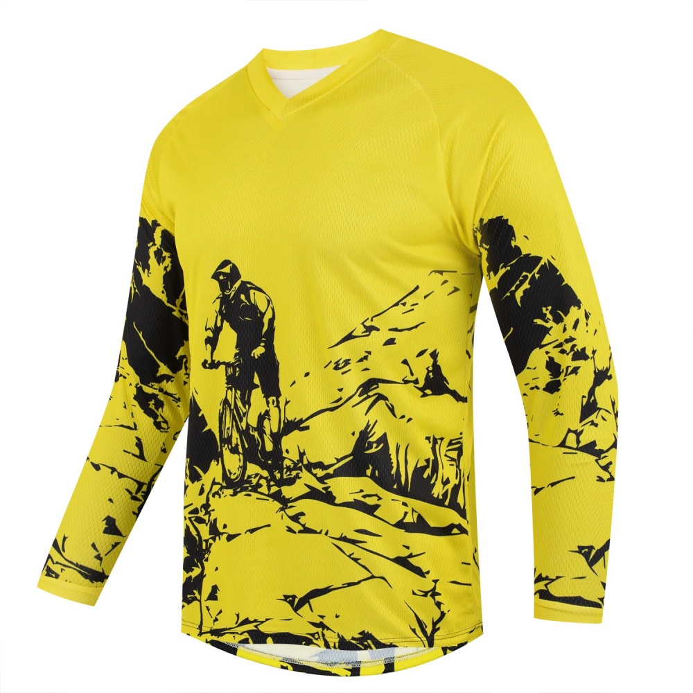 Mountain Biking Usa - T-shirt de sport à manches longues
