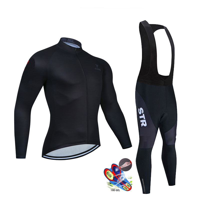 Mountain Biking Uniform - Maillot de cyclisme noir pour hommes,